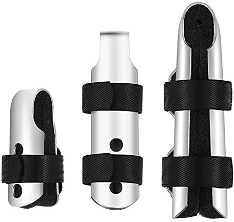Mcvcoyh Finger Orthosis Adjustable Finger Splint for Finger Fractures Brace, Finger Splint for Tendon Release Fixation of the Finger, Finger Splint with Aluminium Support for Pain Relief