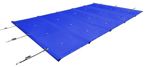 ANKO PLANEN Rechteckige Poolplane Rollschutz 680g/m² - für Sommer & Winter - Poolabdeckung rechteckig - wasserdicht & UV-beständig - blau RAL5002-4m x 8m