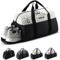 Fitgriff® Sac de Sport Homme & Femme V2 - Sacs de Voyage avec Compartiments Chaussures et Humide, pour Gym, Fitness, Musculation, Weekend (Noir/Blanc, 56 x 30 x 32 cm (Medium))