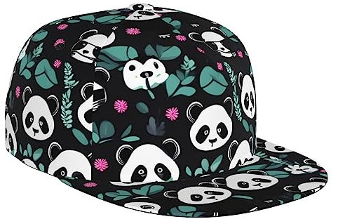 UPIKIT Panda Cute Face Herren Damen Klassische Verstellbare Baseball Cap Sport Cap Schwarz, Schwarz , One size