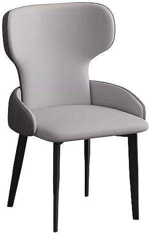 KAMPCO Esszimmerstühle, gepolsterte Küchenstühle aus PU-Leder mit Armlehnen und Metallbeinen, Freizeit-Beistellstühle für Esszimmer, Wohnzimmer und Büro