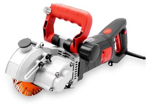 DYRABREST 4800W Electric Wall Chaser Wall Groove Cutting Machine Concrete Groove Cutter Slotting Machine with 5 Pieces 5.23 Saw Blades for Brick Granite Marble Concrete, 42mm Cutting Width