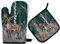Topflappen Und Topflappen Set Von 2 Hirsch Und Fuchs Backhandschuhe Druck Topfhandschuhe Grillhandschuhe, Für Backen, Grillen, Cafe