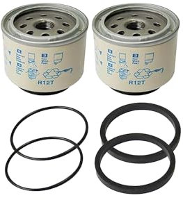 KATSU 2 Piezas Elemento de Filtros de Combustible para R12T Separador de Agua de Filtro de Combustible Diésel para Motores Diésel Barcos Marinos Tractores Generadores Eléctricos