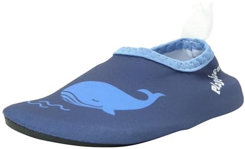 Playshoes Barfuß-Schuhe Unisex Kinder Wassersportschuh, Wal, 18/19 EU