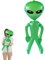 Smileshiney Alien Ballons, Grün Alien Ballon, Aufblaspuppe Aufblasbarer Alien Marsmann Aufblasbarer Geist Halloween Aufblasbarer Alien, Alien Theme Für Kinder Geburtstagsparty Deko