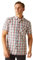 Regatta Chemise à Manches Courtes Mindano VIII pour Homme, Rouge/Carreaux Bleu Couronne, XL