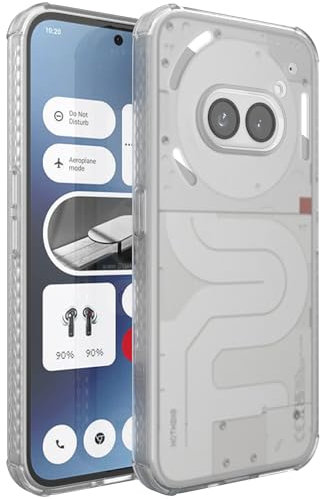TUDIA SKN - Funda diseñada para Nothing Phone 2a/2a Plus/2a+, [esquinas reforzadas] a prueba de golpes, antiamarilleamiento, ajuste delgado, semitransparente, mate, protección contra caídas