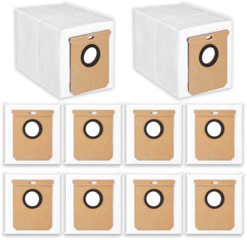 Lot de 10 sacs d'aspirateur pour robot aspirateur eufy L50 SES, L60 SES, grande capacité de 2,5 l, pièces de rechange