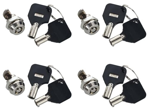 Qhpnunhq 4 x Hebelschloss mit Gewinde mit Vierteldrehung, 12 mm, für Schubladenschränke
