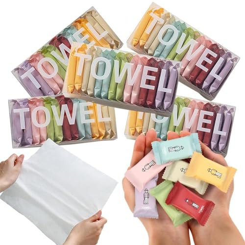 70 Compressed Towel, Portable Coin Sized Compressed Towels Tablets, Cotton Magic Compressed Face Towel, Soft Wipe Face Washcloths For Travel Camping Outdoor Sports