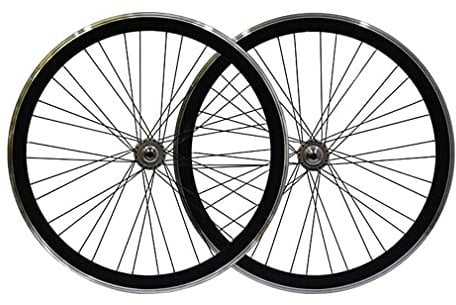 Fixie-Räder, 700c, 40 mm Felgen, Singlespeed-Fahrrad-Radsatz, V-Bremse vorne und hinten, Fixed Gear, 13 Zähne, 32/36H, Nabensatz für Kinderfahrrad, Faltrad, BMX 2560G (Farbe: Silber, Größe: 700c)