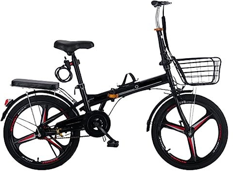 QXIWAOE Faltrad, 20-Zoll-Fahrräder, Klapprad für Erwachsene, Campingfahrrad, Fahrrad mit Carbonstahlrahmen, leichtes, tragbares Fahrrad für Damen und Herren