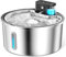 PawPoll Fontaine a Eau Chat sans Fil 3,2L avec Batterie 4200mAh, Detecteur de Mouvement, INOX Fontaine à Eau pour Chat Silencieuse avec LED