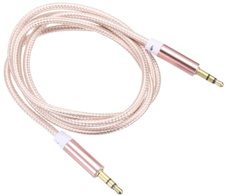 DMiotech Cavo Audio 3.5mm 1/8 Maschio TRS Custodia 3.3Ft/1M Rosa | A 6.35mm 1/4 Maschio TRS 3 Poli, In Lega Di Alluminio, Intrecciato, Per Telefono Auto Altoparlante