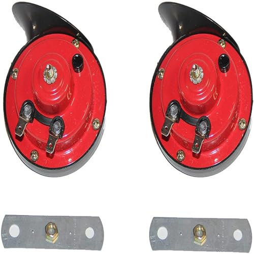 ZACUNXY Auto Hupe,Hupe 12V Dual Tone Auto Schnecke Horn 2 stücke 30 0db Superzug Horn Laute Druck KLAXON Lautsprecher LKWs Autos Motorradzubehör