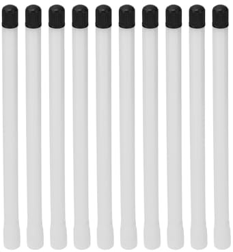 Partuto Prolunga Valvola Pneumatico 180mm 180 Gradi 10Pz per Auto Moto | Bianco E Nero, Tipo Valvola Americano, Per Auto Moto Camper Camion Bici, Adattatore Universale, Facile Installazione.