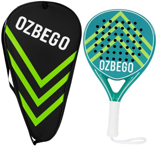 OZBEGO Padel Schläger Set – inkl. Tragetasche & Zubehör – 100% Vollcarbon – Eva Kern – Balance Control & Power – ca. 360g – Für Anfänger, Fortgeschrittene