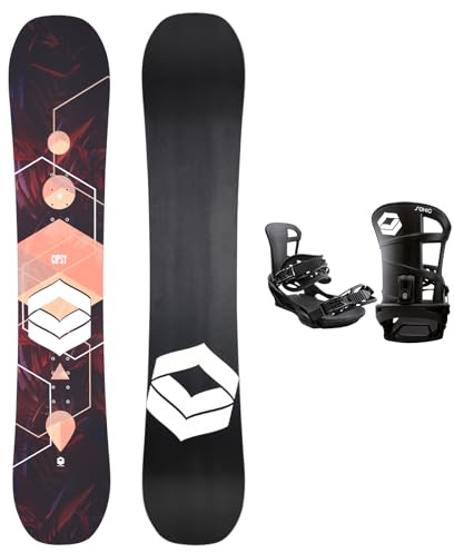 FTWO Set Damen Snowboard Gipsy Schwarz/Orange 152cm + Bindung M Sale