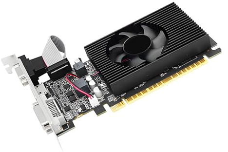 Bewinner 4 GB Low-Profile-Grafikkarte, DDR3 128-Bit-Grafikkarte mit -DVI-VGA-Anschlüssen, Computer-GPU für Arbeiten mit Geringem Stromverbrauch