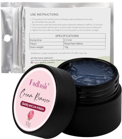 FADLASH Crème pour Extension de Cils 10g – Formule Douce et Rapide, Convient aux Peaux Sensibles (Rose)