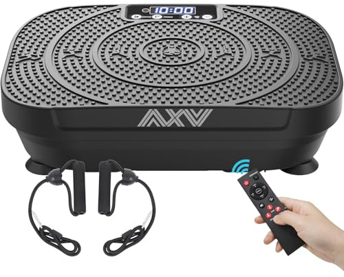 AXV Vibration Plate Platform Exercise Equipment Fitness Vibrating Shake Full Body Shaker Workout Vibration Stand Shake Board Sports Gym Weight Loss Lymphatic Drainage for