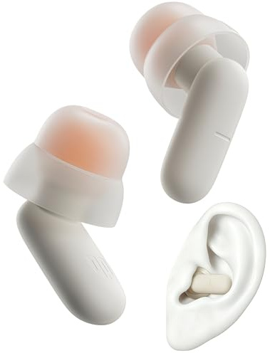 Dream ohrstöpsel zum schlafen – Bequeme gehörschutzstöpsel (Beige)