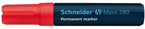 Schneider Novus Permanentmarker 280, rot, Strickstärke 4+12 mm