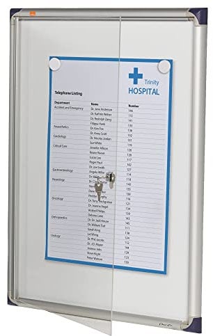 Nobo, 1900846, Tableau d'Affichage - Vitrine d`intérieur extra Plate à Fond magnétique, 4xA4