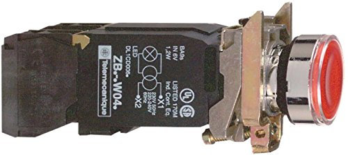 Schneider Elec Pic – MSS 40 03 – Light-Up Push Switch Flush-Mount Diameter 22 110 – 120 V Transparent Red Faceplate Me