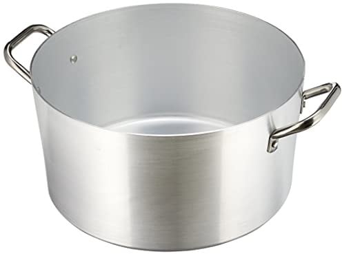 Ollas Agnelli Cazuela Alta de Aluminio, con 2 Asas en Acero Inoxidable, Plata, 15 litros