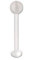 BodyJewelryOnline Erwachsenen PTFE Flexi Zungenpiercing Halter 14g-5/8(16mm) Flache Unterseite - RETFLEX14C