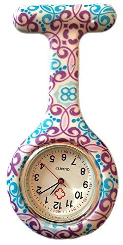 Nurses Fashion Coloured Patterned Silicone Rubber Fob Watches - Wirbel
