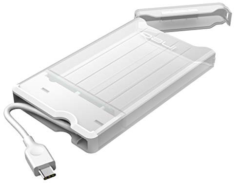 ineo USB C 3.1 Gen 2 Type C Tool-Free Screwless External Hard Drive Enclosure Case For 2.5 inch 9.5mm & 7mm SATA HDD SSD Caddy[C2573c]