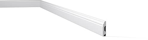 FB1F WALLSTYL Sockelleiste - 60 x 13 x 2000 mm - NOËL & MARQUET - eine Marke von NMC - Extrudiertes Polystyrol mit hoher Dichte