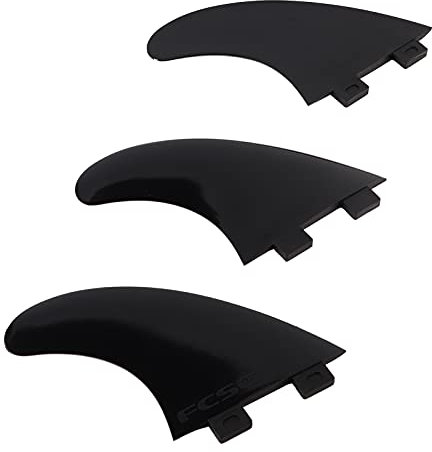 Tbest Surfboard Finnen, 3 Stück/Set Robustes G5 Surfboard Finnen Surfbrett Zubehör für FCS Fin Surfboard(Schwarz)