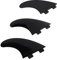 Tbest Surfboard Finnen, 3 Stück/Set Robustes G5 Surfboard Finnen Surfbrett Zubehör für FCS Fin Surfboard(Schwarz)
