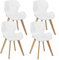 IDMarket - Lot de 4 chaises ROBINE en PU Blanches pour Salle à Manger