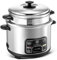 ZHANGMIN Cuisinières à Riz Petit, Cuisson en Acier sans Douche 2 / 3lstain / Fonctions Chaudes, Mini Cuisinière à Riz Portable Pot d'acier Inoxydable avec Vapeur (Size : 3L)