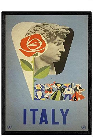 Nacnic Vintage Poster Statue von David. Blätter für Interieur mit klassischen und antiken Werbebildern zu dekorieren. Gemälde Retro-Dekor. A3