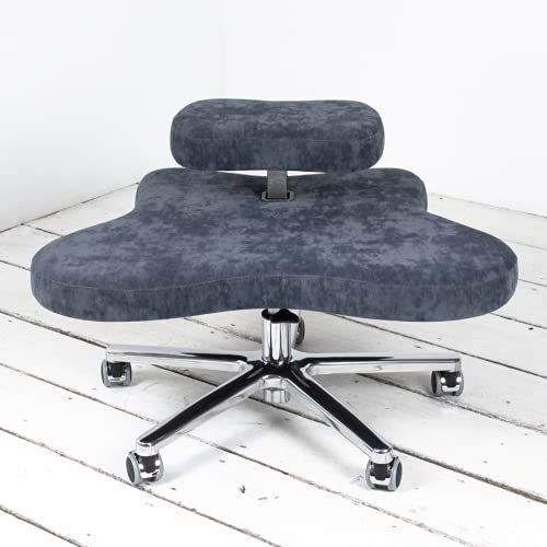 DragonflyChair - aktiver Bürostuhl zum Sitzen in verschiedenen Stellungen (im Schneidersitz, in japanischer Sitzhaltung, hocken, usw.). Pilates und Yoga am Schreibtisch (Large, Charcoal)