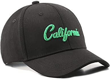 Sporty Baseballcap California USA Travel Cotton Trucker Cap (Schwarz)