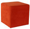 fornera f66 Cube Sitzwürfel Polsterwürfel Polsterhocker Sitzpouf Pouf Hocker Fußhocker Sitzbank Hocker Stoffhocker, viele Farben, hochwertige Polsterung, Kunststofffüße (Sunset orange)