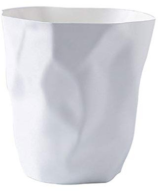 rongweiwang Home Office Small/Large Size Plastic Trash Trash can Office garbage Can Living Room Bedroom Rugate Garbage Bin Waste Container,White