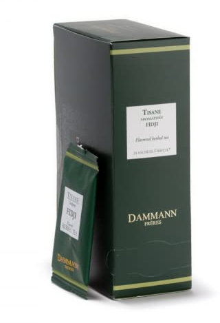 Dammann Frères | Tisana Zenzero & Arancia | Infuso Aromatizzato Citronella e Limetta - 24 Bustine (48 Gr) | Agrumi, Zenzero e Mela | Singole Bustine Senza Caffeina