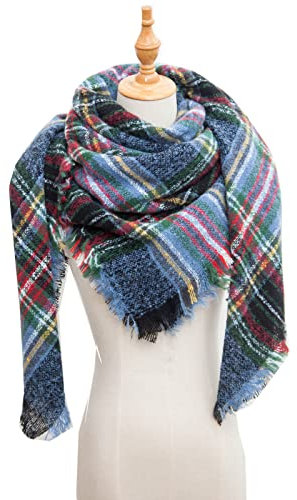 Alueeu Strickschal XXL Grün Strickschale Herren XXL Winter Mädchen Mit Ärmeln Schwarz Beige Grün Blau Baumwolle Bunt Grau Grob Rot Dreieckschal Baumwollschal Kaschmirschal Damenschals Winterschal