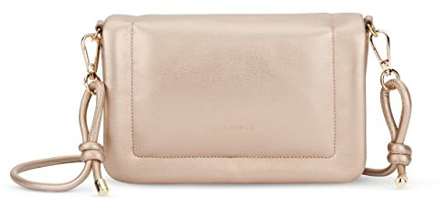 Expatrié Handtasche Damen Klein Gold - Zoe Small - Clutch Tasche aus Veganem Leder - Elegante Kleine Umhängetasche für Hochzeit Ausgehen & Party