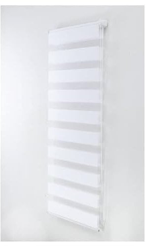 184cm x 165cm - White Curtians - Zebra/Vision Blinds - Double layer Fabric Roller shades - Day and Night Blind for Windows and Doors