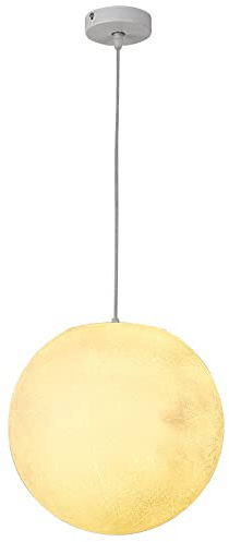 FAZRPIP Outdoor-Pendelleuchten 3D-Druck Mond-Decken-Nachtlampe - Planet Moon Kreative Laterne Globus Moderner Kronleuchter für Kinder Schlafzimmer Restaurant Bar Zuhause
