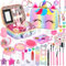 NCKIHRKK Kinderschminke Set Mädchen, 34 Stück Waschbar Make up Spielzeug für Mädchen, Schminkkoffer Schminkset Mädchen Spielzeug, Schminke Kinder Geschenke für Mädchen ab 3 4 5 6 7 8 9 10 Jahre